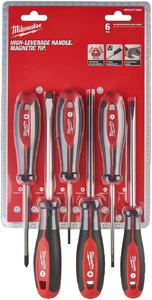 JEU DE 6 TOURNEVIS TRILOBE MILW PZ1/PZ2/SL3/SL4/SL5.5/SL6.5